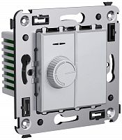 Светорегулятор поворотно-нажимной без рамки DKC Avanti 1-м. 60–800Вт закаленная сталь картинка
